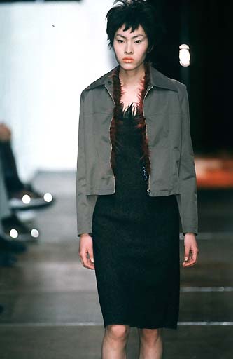 Jean Colonna AW 1998 Feather Trim Strapless Dress