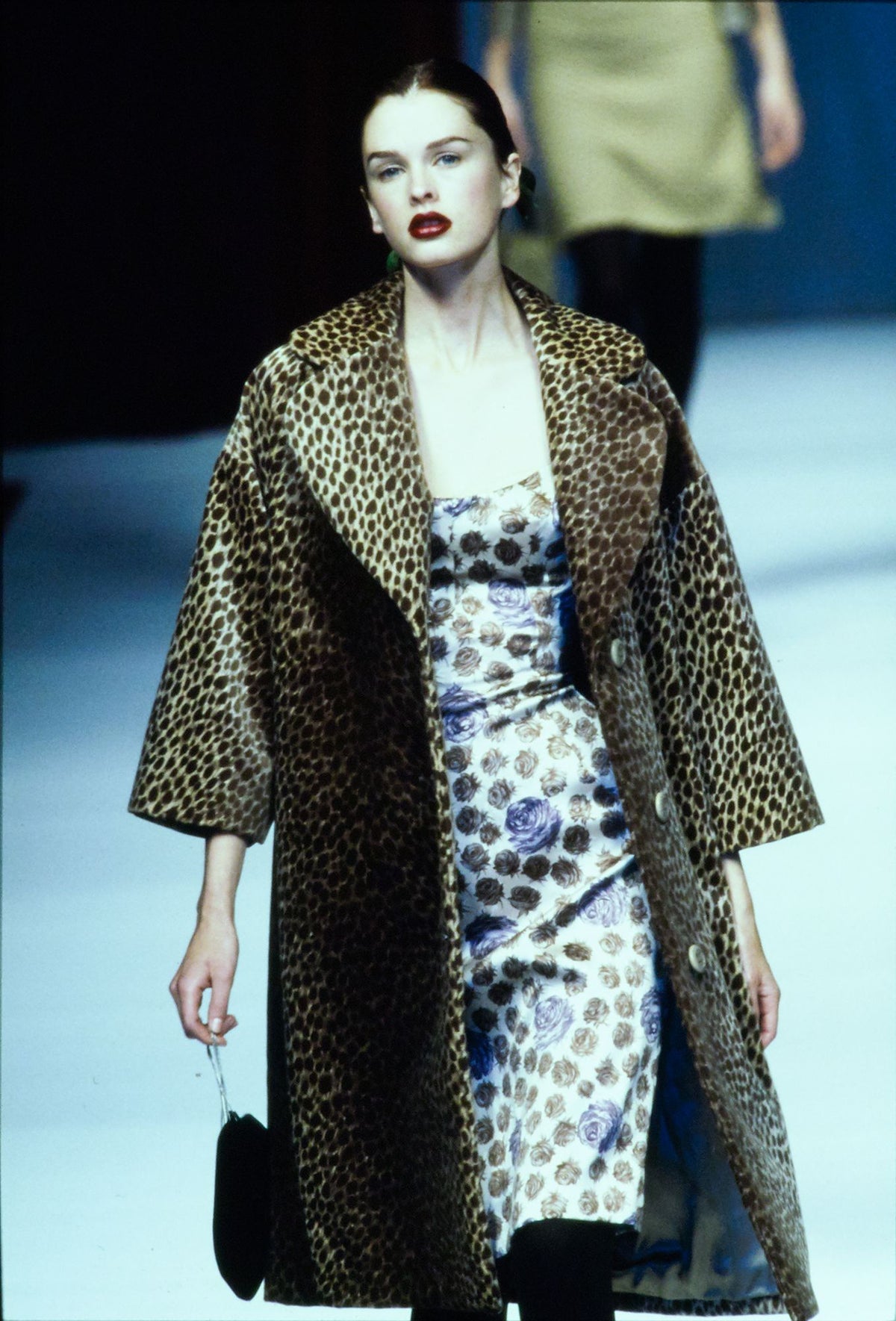 Dolce & Gabbana AW 1996 Leopard Printed Velvet Coat