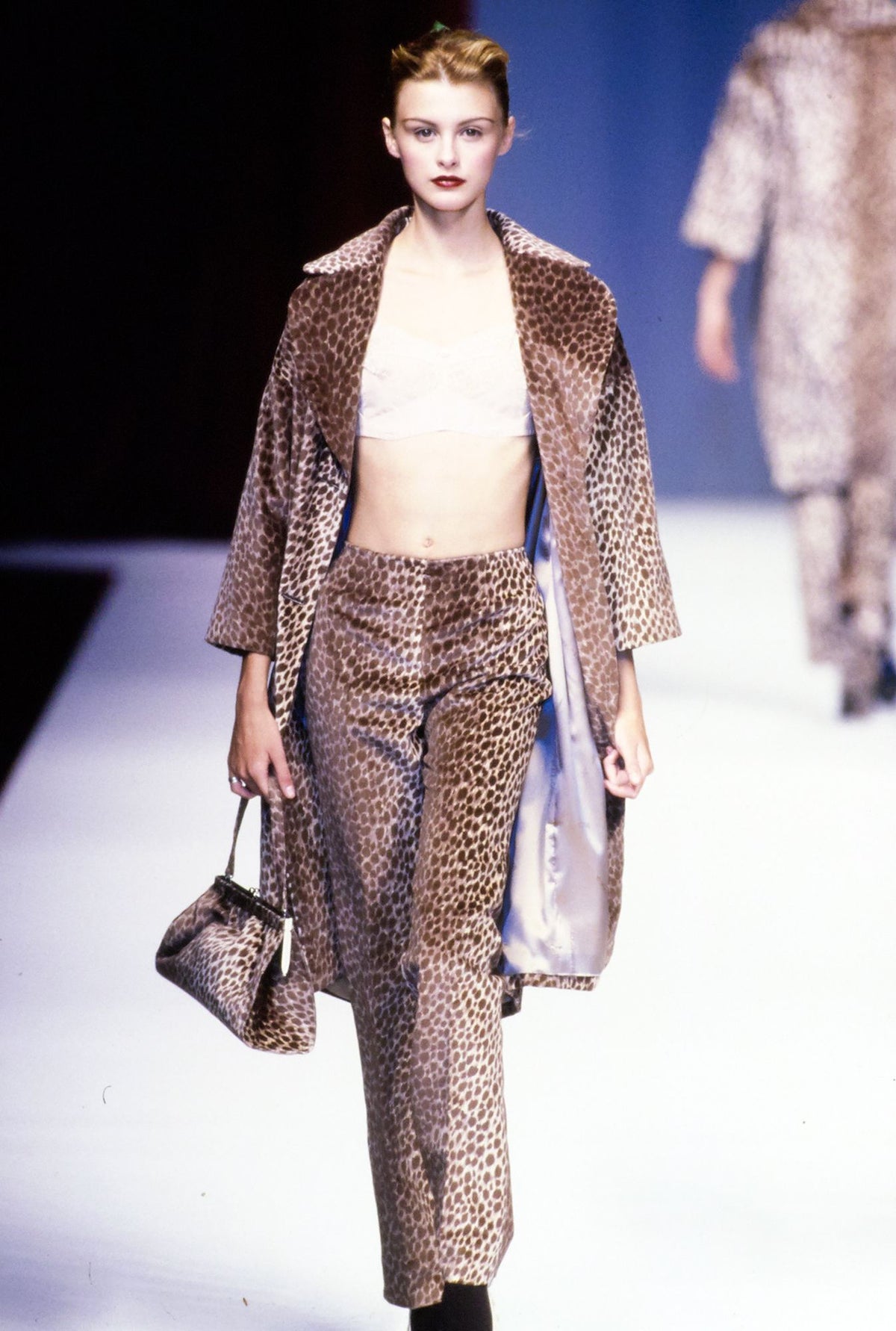 Dolce & Gabbana AW 1996 Leopard Printed Velvet Coat