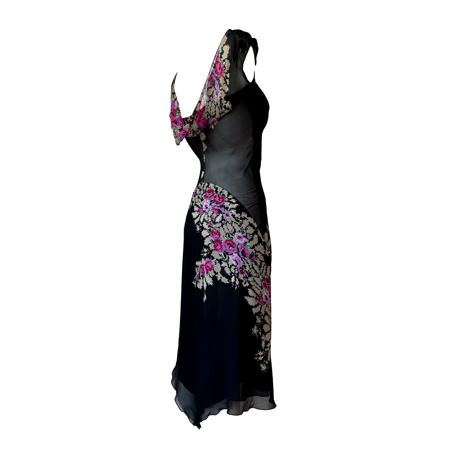 Anna Molinari Floral Silk Dress