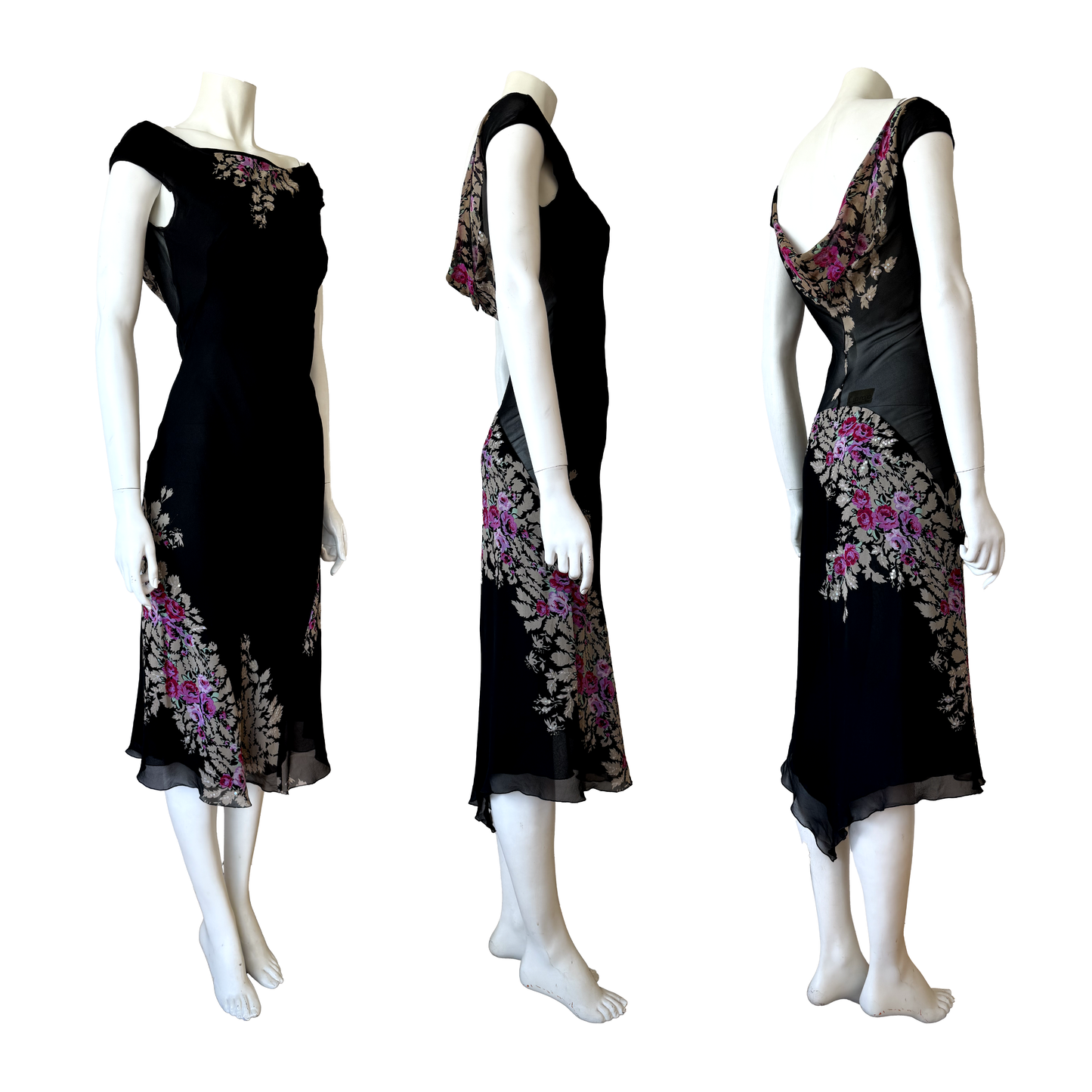 Anna Molinari Floral Silk Dress