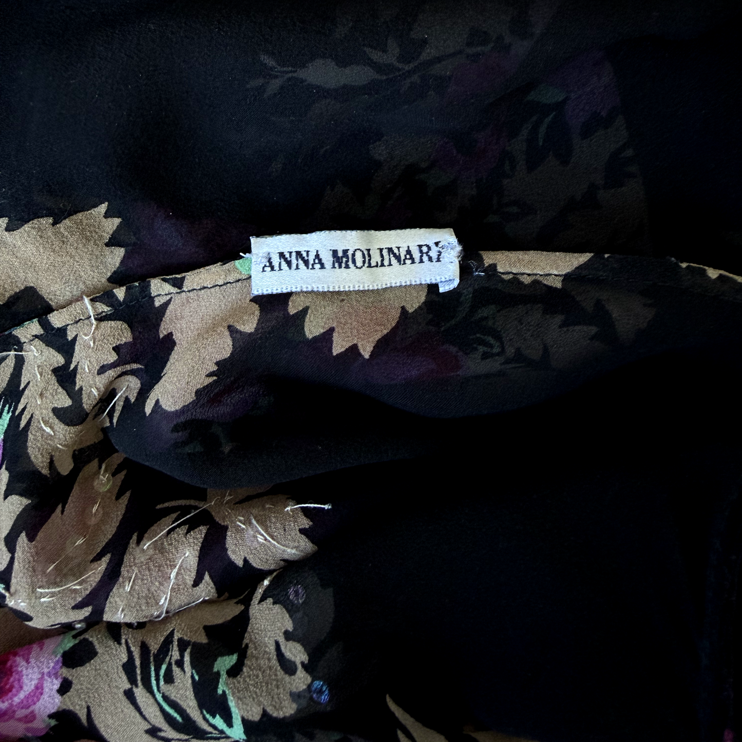 Anna Molinari Floral Silk Dress